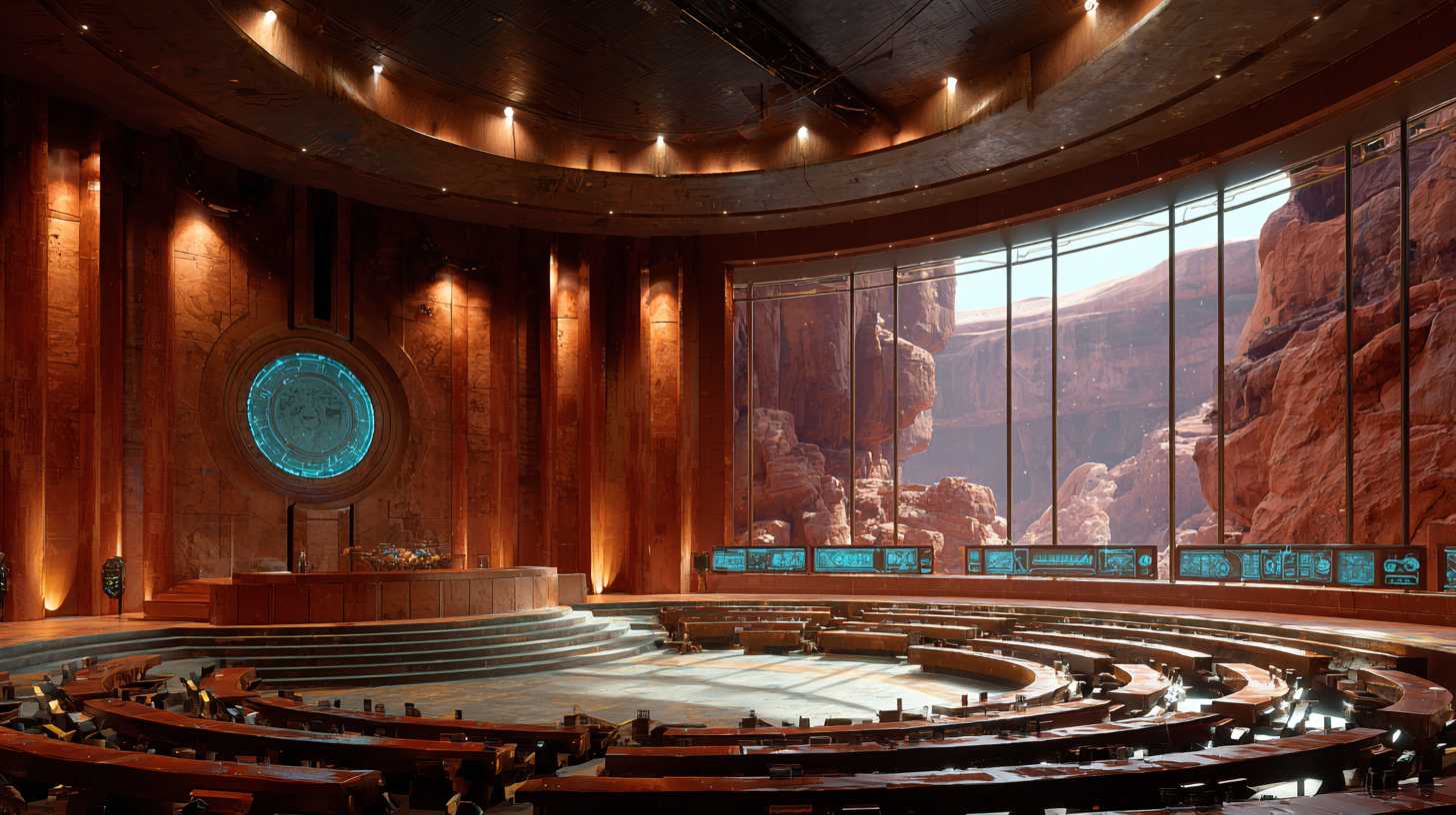 The Grand Chamber of the Martian Congress &mdash; where 2,500 years of political wisdom converge